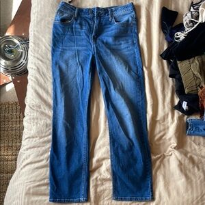 Straight Leg Blue Jeans